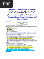 Download Mgt603 Final Term 9 Papers by Kamran Haider SN58144097 doc pdf