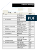 DataBook Index Sheet Project