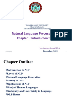 Natural Language Processing (NLP) : Chapter 1: Introduction To NLP