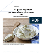 Receta de Dip Cremoso de Queso Roquefort Ideal para El Picoteo