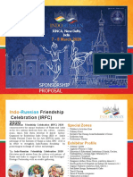 Indo-Russian Friendship Celebration 2020 Sponsorship Proposal