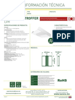 Volumétrico troffer interior 36W 4000lm