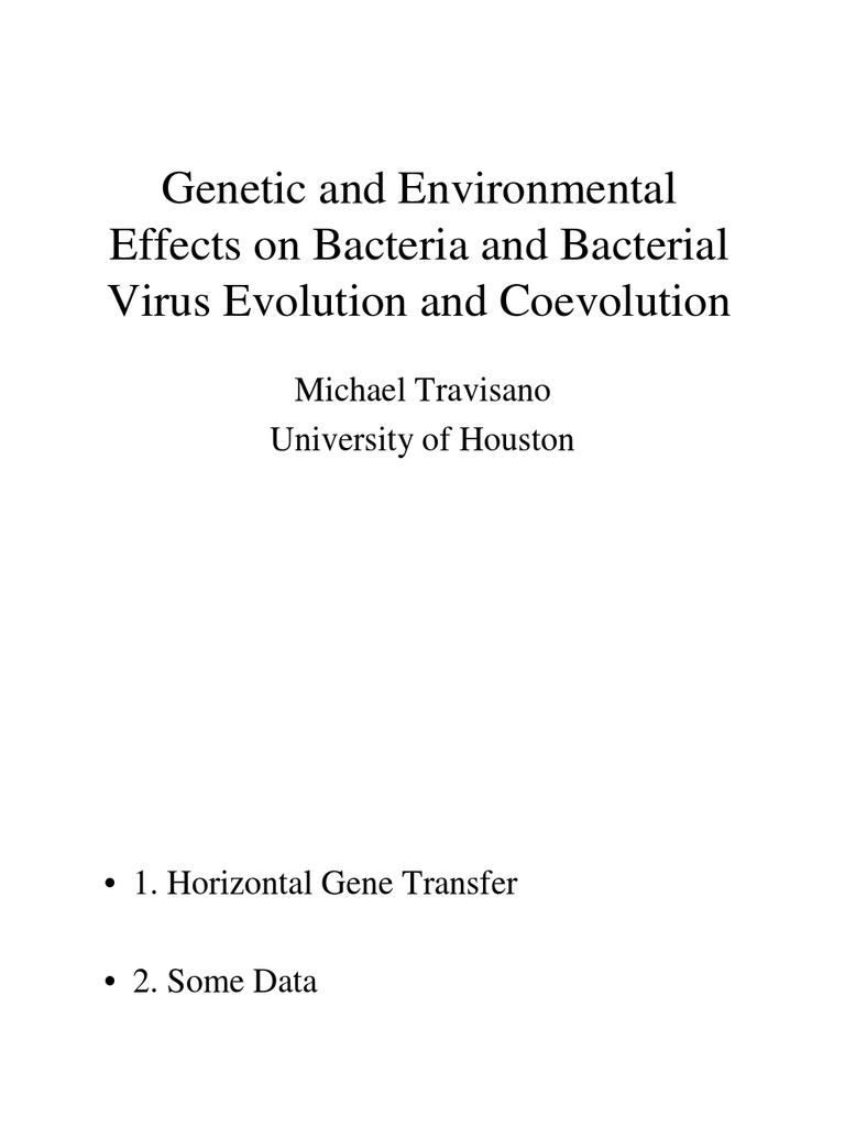 Bacterial Evolution and Gene Transfer Insights | PDF