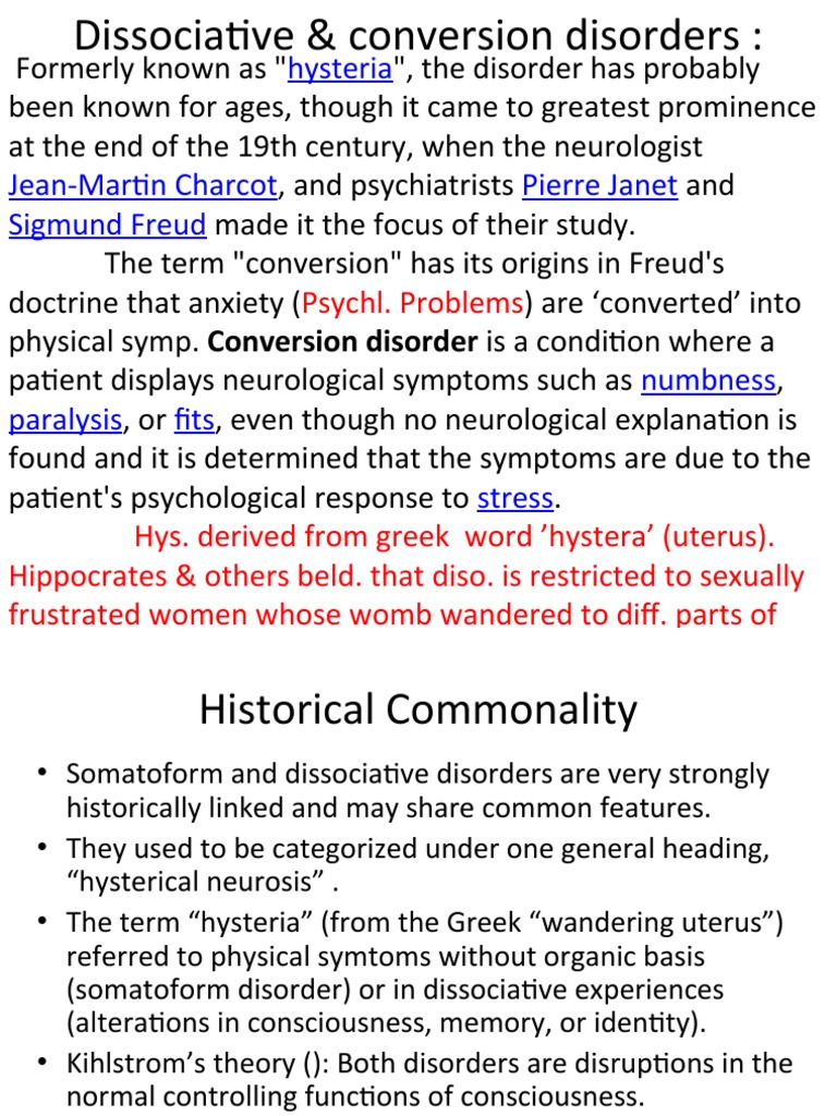 Dissociative & Conversion Disorders2003 PDF Mental Disorder Hysteria