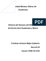 Historia Del Genesis Del Diferendo Territorial Entre Guatemala y Belice