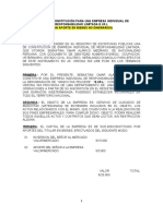 Formato de Minuta EIRL Aportes Bienes PDF