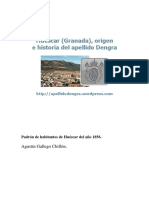 Huéscar (Granada), Origen e Historia Del Apellido Dengra: Agustín Gallego Chillón