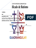 Certificado de BATISMO