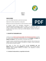 Física Guia #1 Conceptos, Cifras y Vectores