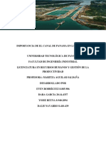 Importancia de El Canal de Panama en La Economía