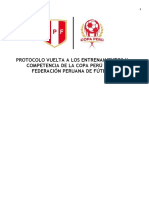 Protocolo de Vuelta A Los Entrenamientos y Competencias - Copa Perú VF