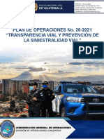 PLAN de OPERACIONES No. 20-2021 Transparencia Vial y Prevención de La Siniestralidad Vial 20-02-21 Final