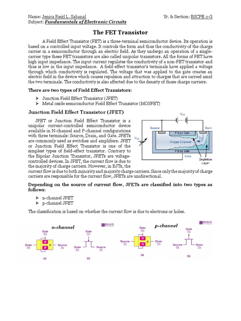 Mosfet and Jfet | PDF | Field Effect Transistor | Mosfet