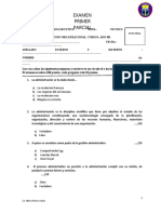 Examen Primer Parcial Administracion