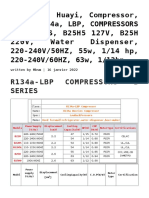 Tabla de Compresores