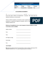 ACTA DE ENTREGA DE DOCUMENTOS MOF