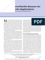 Optical Force Tactile Sensors For Robotic Applications