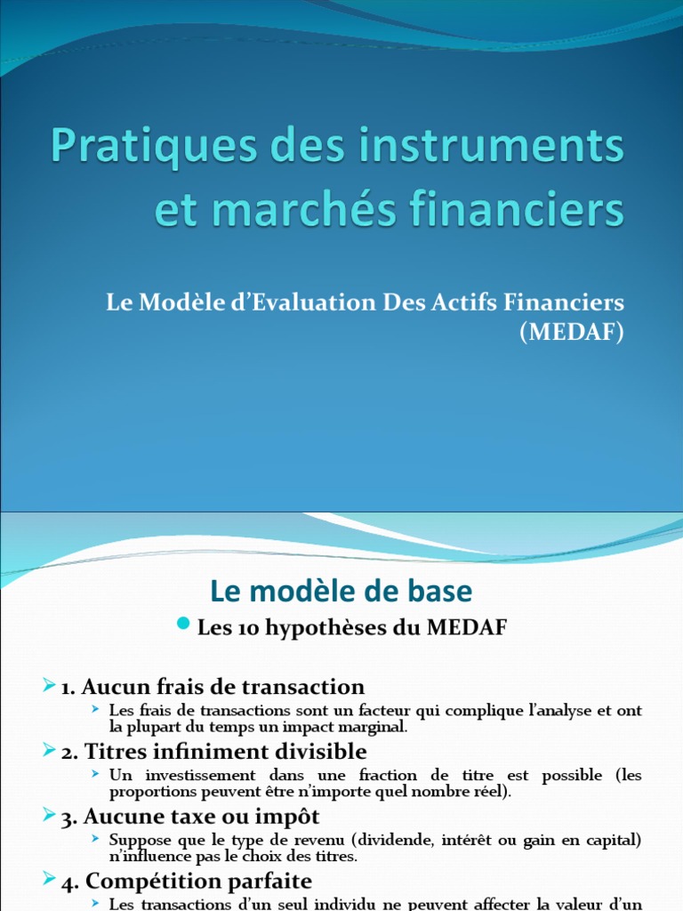 Le Modèle Du Medaf | Qu’est-ce que le MEDAF – BKZPKO