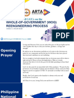 Orientation To All Lgus On The: Whole-Of-Government (Wog) Reengineering Process