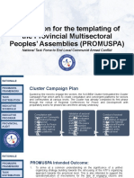 Orientation For The Templating of The Provincial Multisectoral Peoples' Assemblies (PROMUSPA)