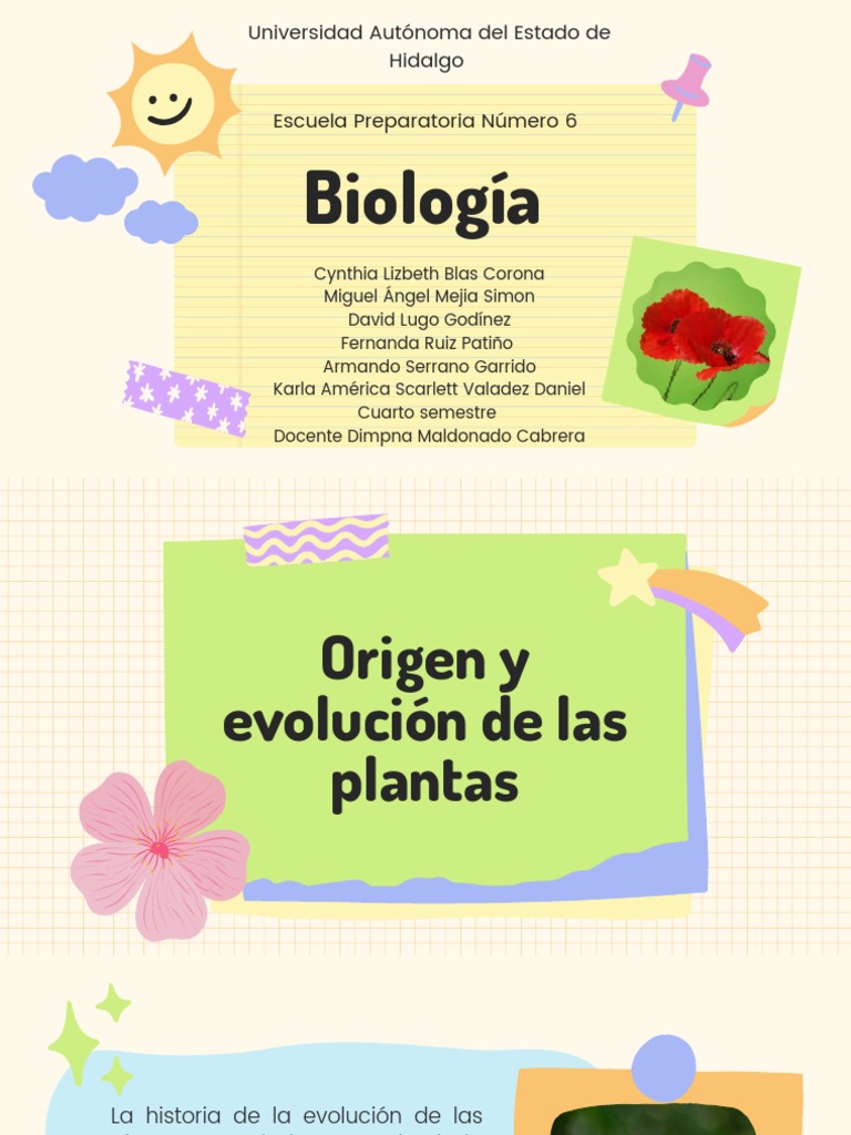 Origen y evolución de las plantas | PDF | Plantas | Flores