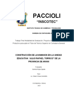 Proyecto Modelo Sociocomunitario Const. Lavamanos Daniela Rojas