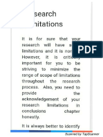 Limitation of Research 00.26