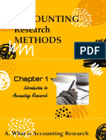 CHAPTER 1 - Accounting Research Methods