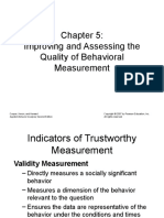 Improving and Assessing The Quality of Behavioral Measurement