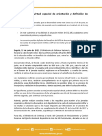 Primera Jornada Virtual Especial de Orientación y Definición de Situación Militar