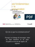 Principes Fondamentaux de La Communication Atelier Sur Les Competences en Communication Orale (1)