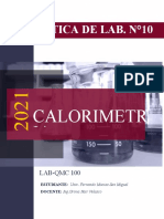 Calorimetria (Informe 10)