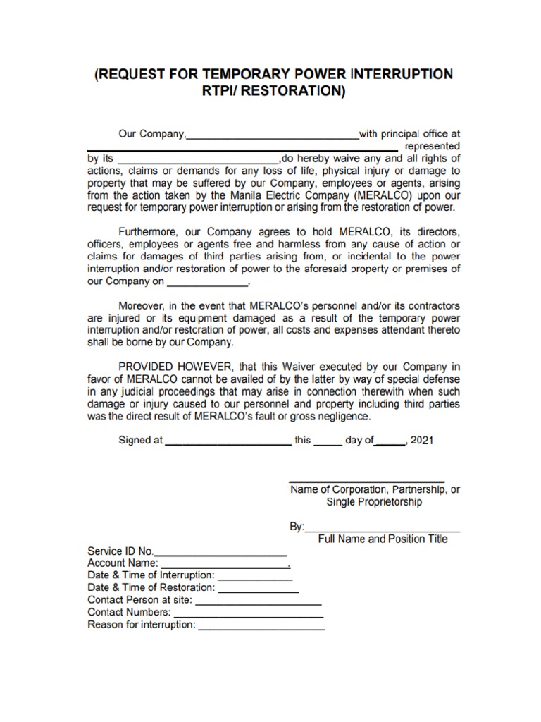 Rtpi-Rrop Waiver | PDF