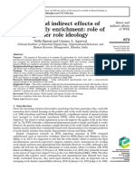 Direct and Indirect Effects of Work Family Enrichment: Role of Gender Role Ideology