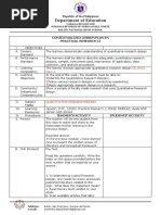 Department of Education: Contextualized Lesson Plan in Practical Research Ii