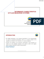 Static Performance Charecterstics of Fluid Measuring Systems
