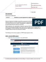 Guidelines On Online Application For Digital Signature