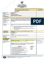 Sample Lesson Plan For Classroom Observation 1