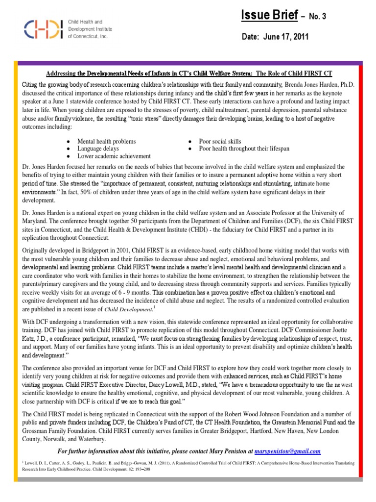Supporting Infants in CT's Child Welfare | PDF | Child Neglect | Child ...