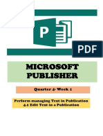 Microsoft Publisher: Quarter 4-Week 1