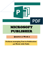 Microsoft Publisher: Quarter 4-Week 2