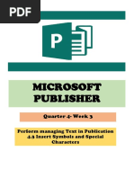 Microsoft Publisher: Quarter 4-Week 3