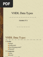 F3.1 VHDL Data Types