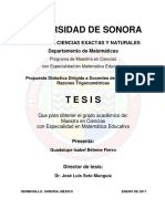 Universidad de Sonora: División de Ciencias Exactas Y Naturales Departamento de Matemáticas