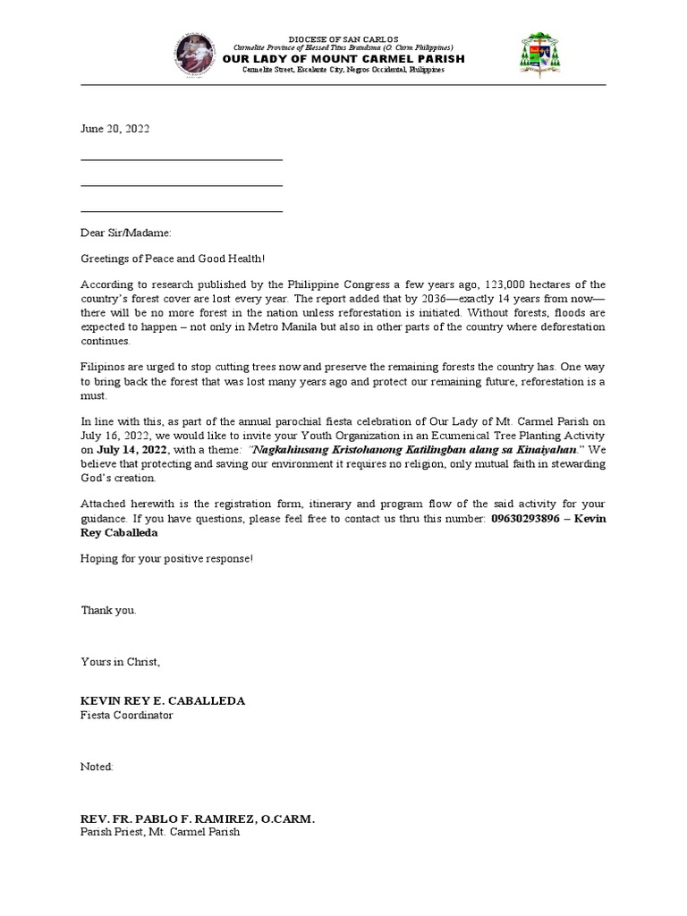 Letter For Religious Orgs PDF