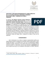 Propuesta reforma constitucional Puebla para crear Contraloría Ciudadana