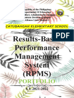 Results-Based Performance Management System (RPMS) : Portfolio