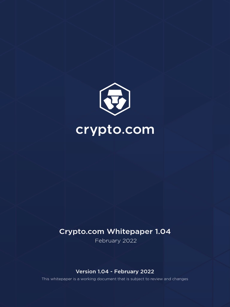 Crypto Com Whitepaper | PDF | Cryptocurrency | Credit Card