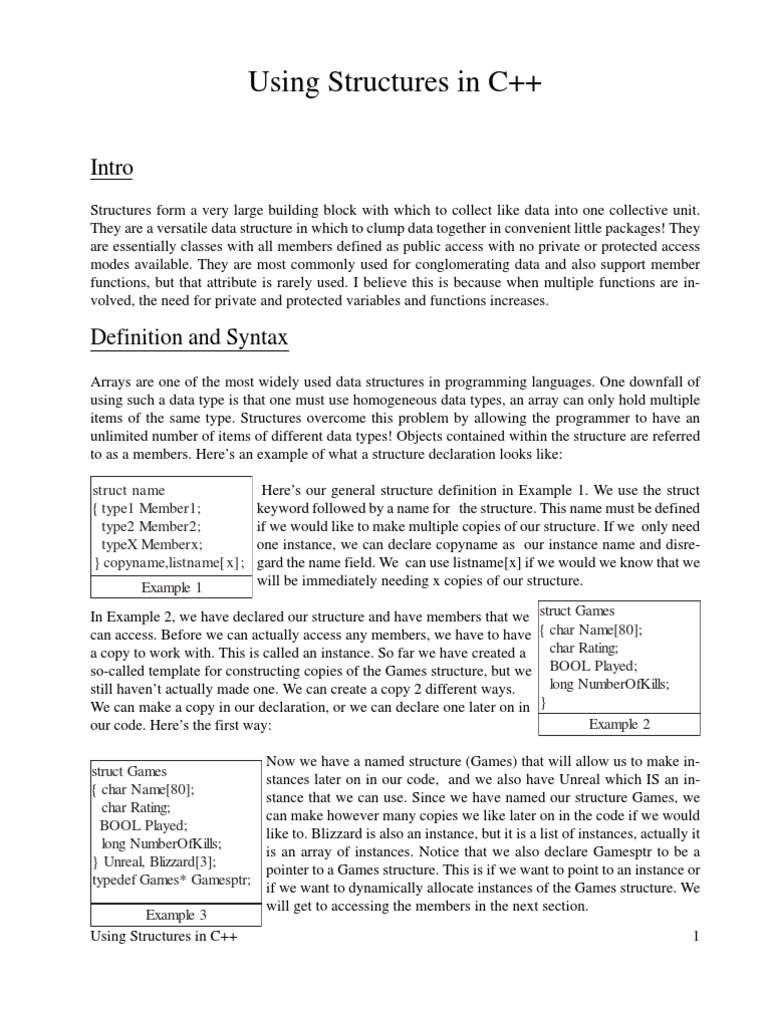 Structures | PDF