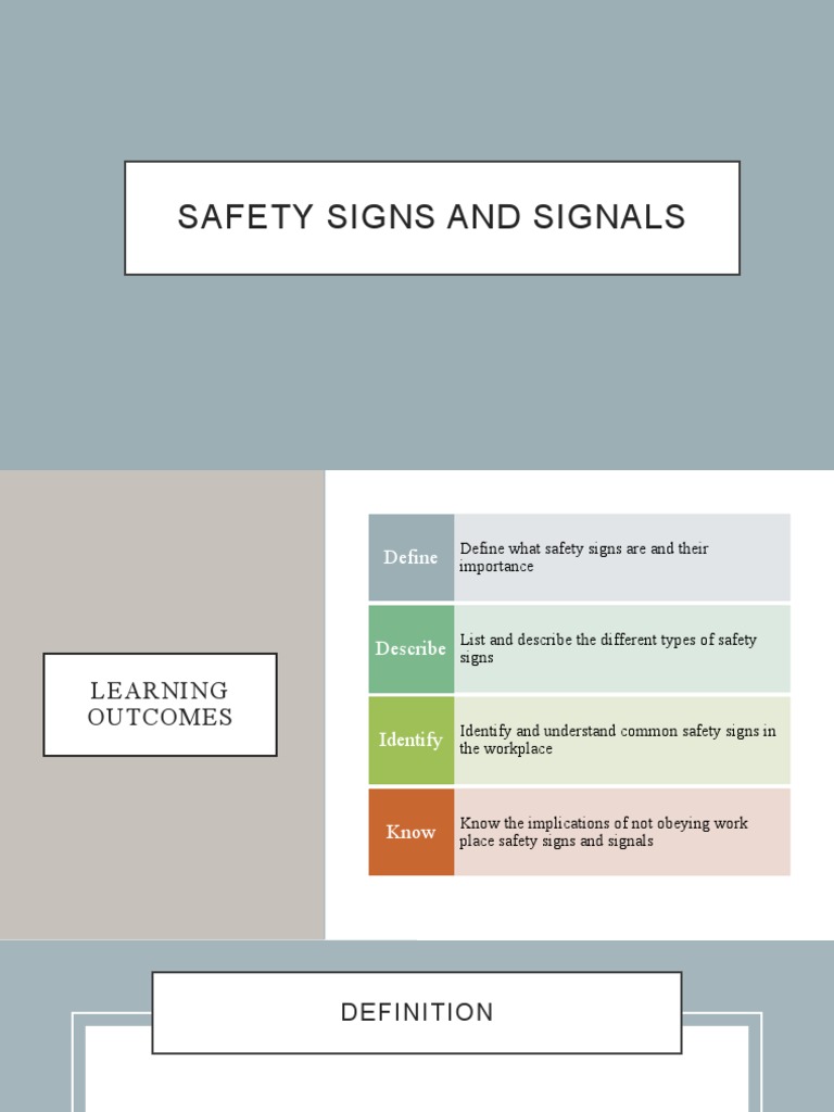 Understanding Safety Signs and Signals | PDF